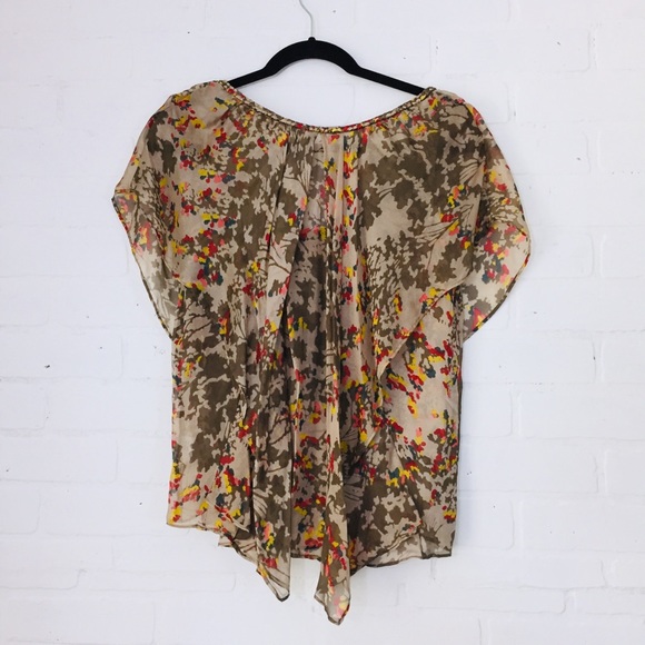 Anthro Postella Silk Braided Silk Draped Blouse - Picture 5 of 8